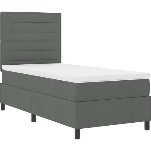 s opruga kutije Tamno siva 100 x 200 cm tkanina Slike