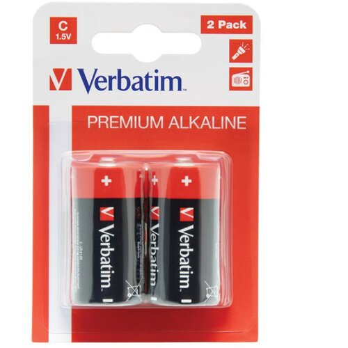  Baterija alkalna 1,5V C pk2 Verbatim 49922 LR14 blister Slike