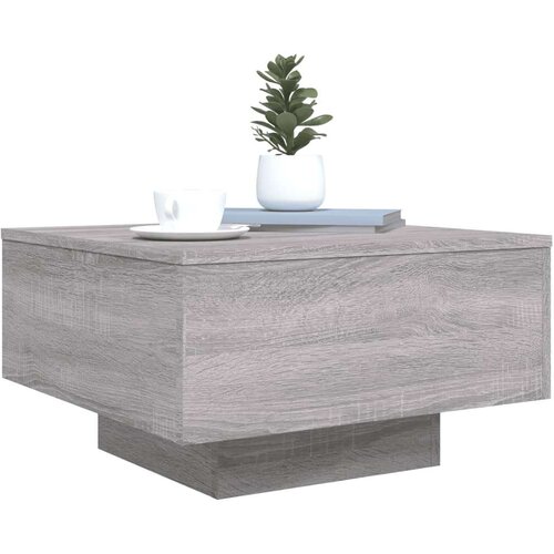 VidaXL Stolić za kavu siva boja hrasta 55x55x31 cm konstruirano drvo Slike