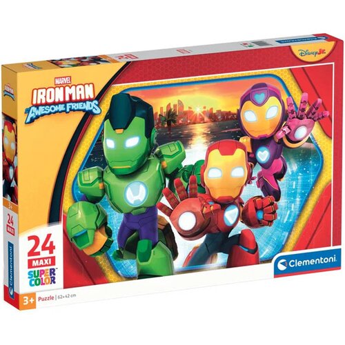 Clementoni Iron Man in njegova super ekipa 24-delni maxi puzzle - Slike