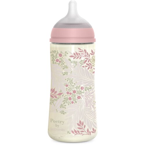 Suavinex Poetry SX Pro Physiological L steklenička za dojenčke 6 m+ Dense Flow - Pink 360 ml Slike