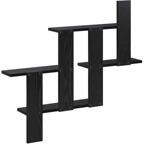  Polica na zidu Crni hrast 85 x 13,5 x 73,5 cm Konstruirano drvo Slike