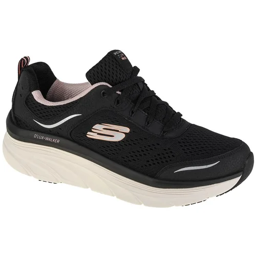 Skechers Nizke superge 'D'lux Walker' črna / srebrna