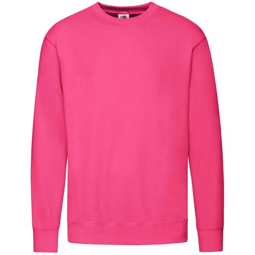 Fruit Of The Loom Pink Men's Sweatshirt Lightweight Set-in-Sweat Sweat Slike