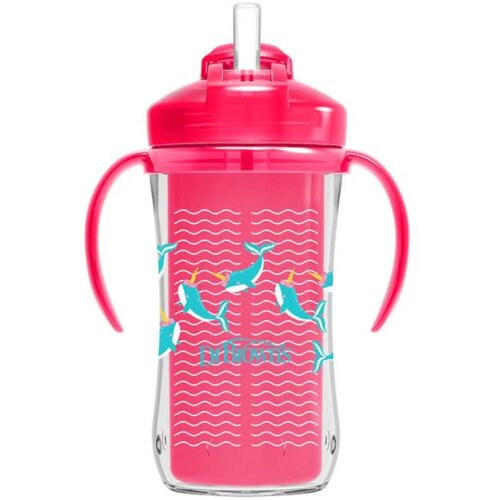 Dr.browns trening ča&scaron;a sa slamčicom Roze, 300ml 12m+ TC01201 Cene