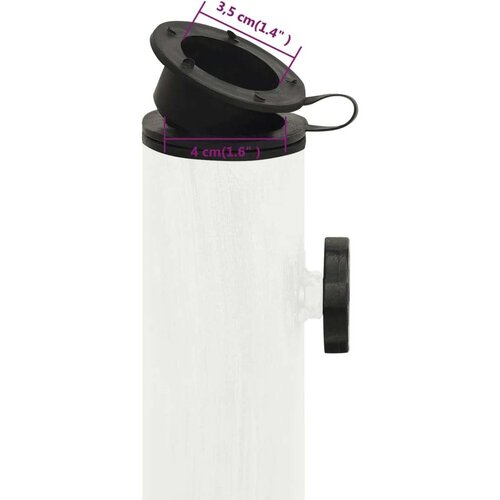 VidaXL Stalak za suncobran bijeli 45 x 45 x 30 cm od lijevanog željeza Slike