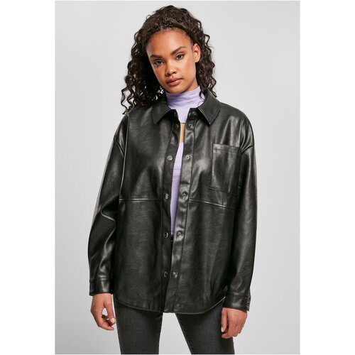 UC Ladies Women's shirt made of black synthetic leather Slike