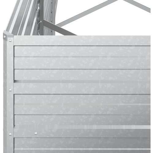  Povi&amp;scaron;ena vrtna gredica 320 x 80 x 77 cm pocinčani čelik srebrna Slike