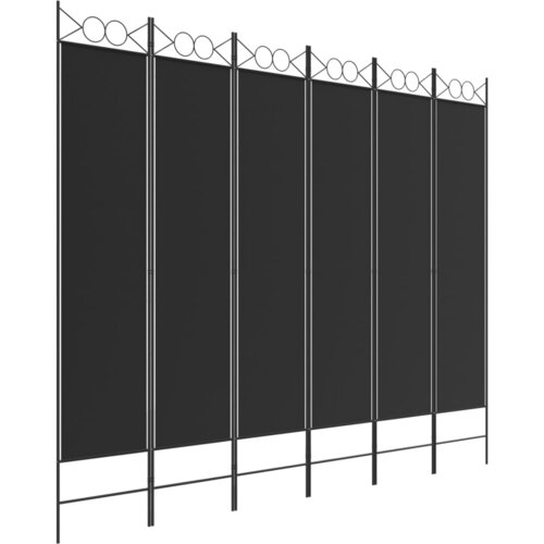 Maison Chic Paravan - Sobne pregrade 6-delni črn 240x200 cm blago, (22111478) Cene