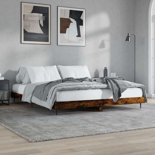 VidaXL Okvir kreveta boja hrasta 120x200 cm od konstruiranog drva Slike