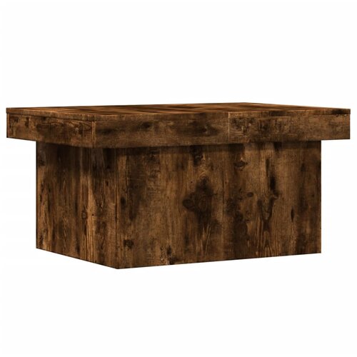 Maison Chic Klubska mizica - kavna mizica - Nizka mizica dimljeni hrast 100x55x40 cm inženirski les, (21755452) Slike