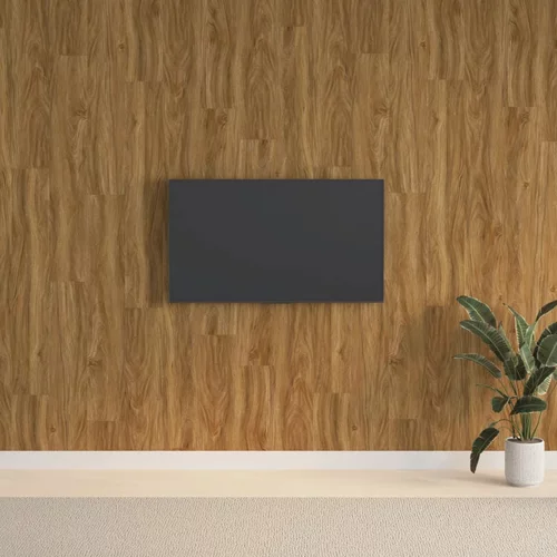  Zidne ploče s izgledom drva smeđe od PVC-a 2,06 m²