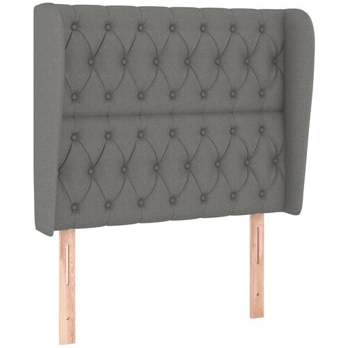 Maison Chic vzglavna omarica - nočna omarica - posteljna omarica z u&amp;scaron;esi temno sivo 103x23x118/128 cm blago, (21712799) Slike