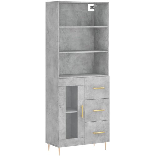 Maison Chic Visoka Komoda - Predalnik betonsko siva 69,5x34x180 cm inženirski les, (21721842) Slike