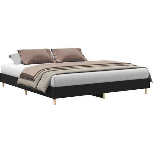  Crni hrast 160x200 cm Okvir za krevet Konstruirano drvo Cijene