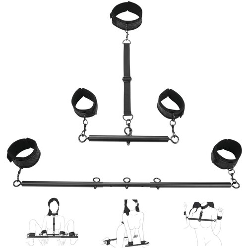 Lonelyi Lonely - nastavljiva prečnica in lisice (črna) Cene