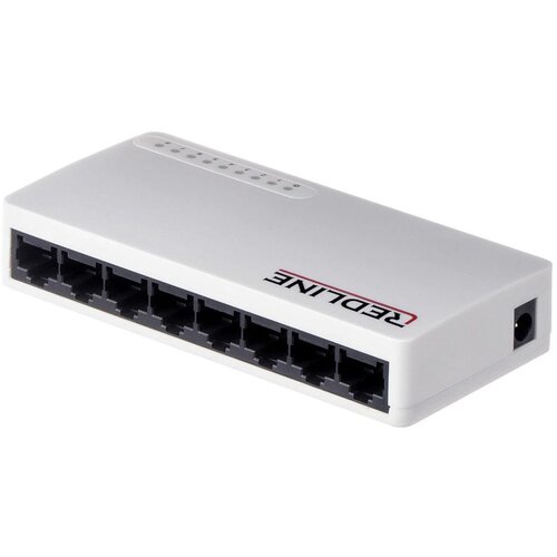 Redline 8-portni mrežni switch, 10/100Mbps - RL-S1008M, Bijeli Slike