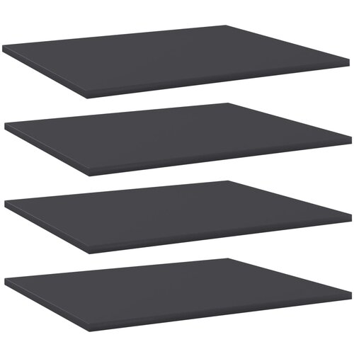 Police za knjige 4 kom sive 60 x 50 x 1,5 cm od iverice Cene