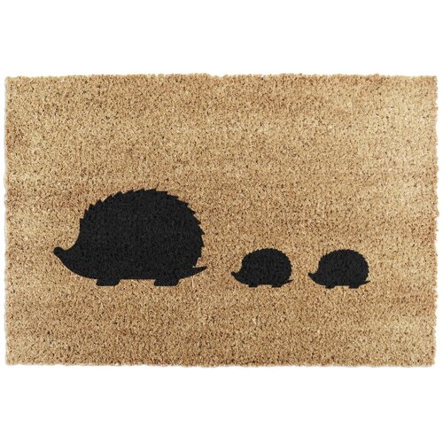 Artsy Doormats Predpražnik iz kokosovih vlaken 40x60 cm Hedgehog Family – Cene