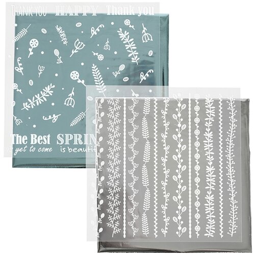 Dekorativne i metalik transfer folije 2 u 1 | blue and silver Slike