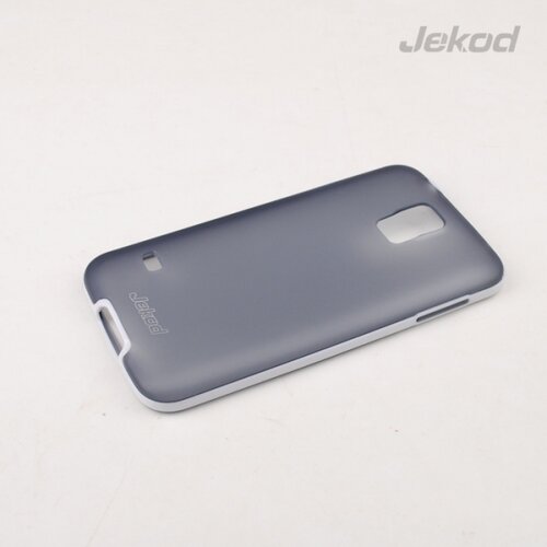 Jekod silikonski ovitek Samsung Galaxy S5 G900 TPU/TB prozorno črn z belim okvirjem + Zaščitna folija Cene