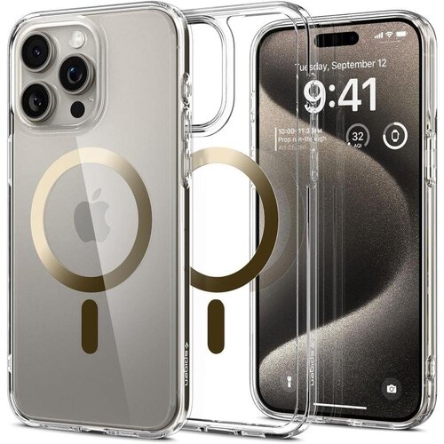 Spigen Ovitek Ultra Hybrid Mag z MagSafe za iPhone 15 Pro Max zlata, (21521889) Slike