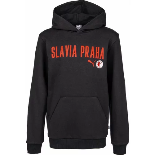 Puma SLAVIA PRAGUE GRAPHIC HOODY JR Dječja majica s kapuljačom, crna, veličina