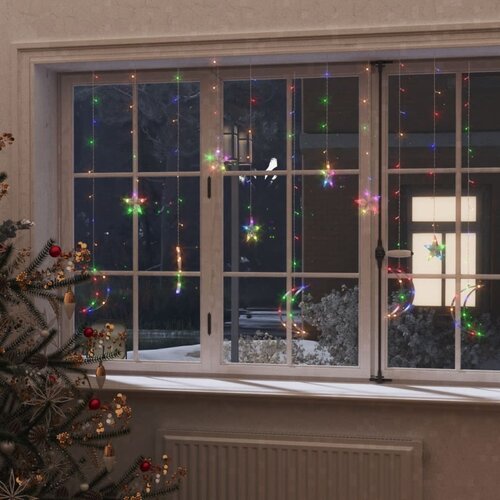 vidaXL Okrasne lučke zvezde in lune z daljincem 138 LED lučk barvne Cene
