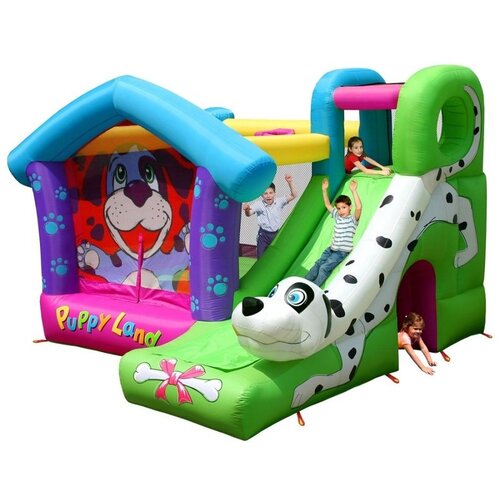 Happy Hop Puppy Land Dog dvorac na napuhavanje s toboganom Cene