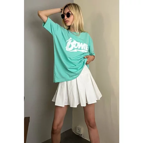 Madmext T-Shirt - Turquoise - Oversize
