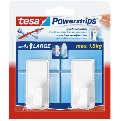 Tesa vešalica powerstrips klasik Bela 2kom Cene
