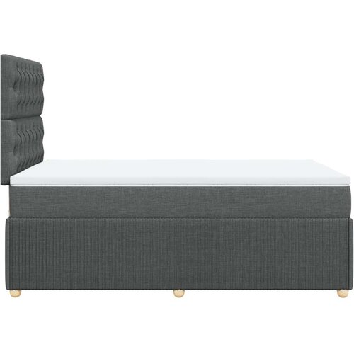 vidaXL Box spring postelja z vzmetnico temno siva 120x190 cm blago Cene