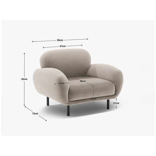 Micadoni Fotelja od boucl&amp;eacute; tkanine boja terakote Poppy &amp;ndash; Slike