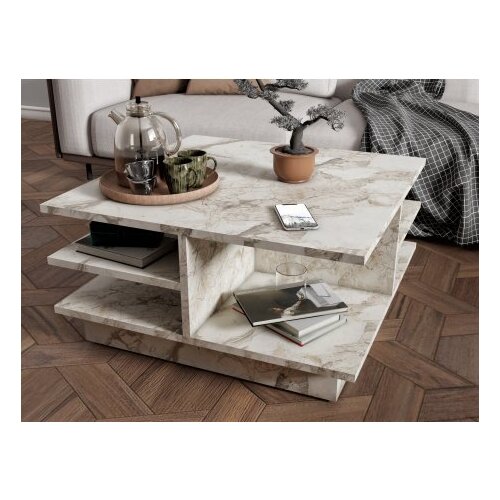 Hanah home Club sto Skull, 80x40x80 cm, Prljavobijela Slike