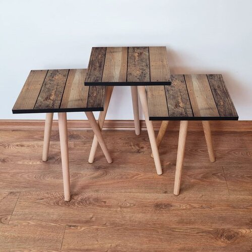 Hanah home Set 3 stočića 3Shp355 Brown Cene