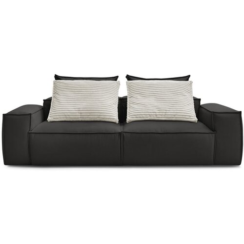 Bobochic Paris Crna sofa od imitacije kože 260 cm Boheme &amp;ndash; Slike