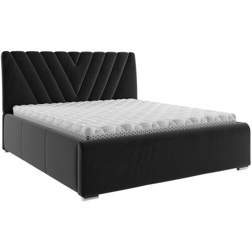 Boxxx OBLAZINJENA POSTELJA 180 cm x 200 cm , tekstil črna Slike
