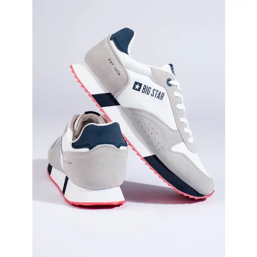 Big Star Men's sports shoes white-gray LL174160