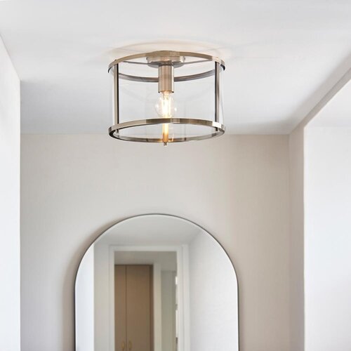 Endon 103112 - plafonska svetiljka hopton 1xE27/10W/230V mat hrom Slike