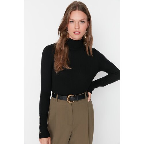 Trendyol Black Premium Yarn / Special Yarn Basic Knitwear Sweater Slike