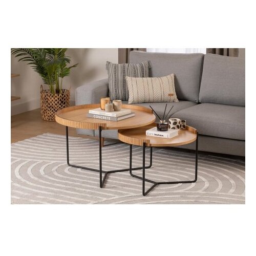 Hanah home Mandy set klub stolića, 2 dijela, 80x51x80 i 60x41x60 cm, Smeđa Cene