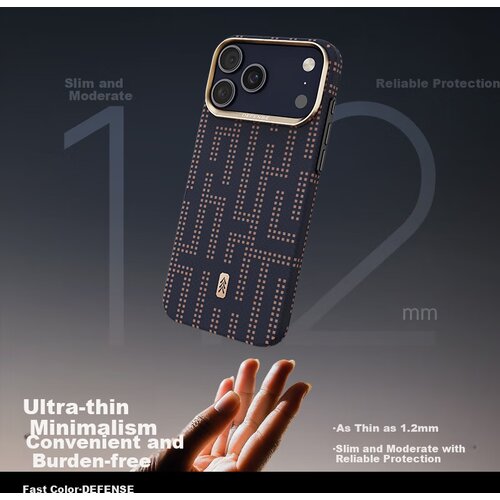  jues maska za mobilni telefon apple iphone 17 pro max, teget-smeđa Cene