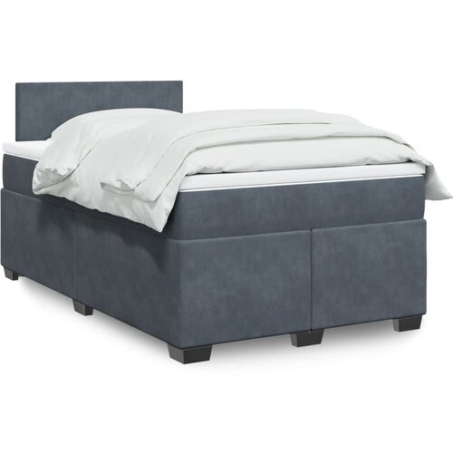 The Living Store Box spring postelja z vzmetnico temno siva 120x200 cm žamet - Box Spring Postelja, (21428298) Cene