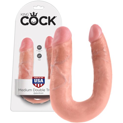 King Cock dvojni dildo (srednji) - naravni Cene