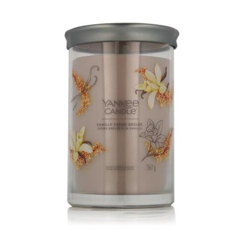 Yankee Candle Signature Vanilla Cr&amp;egrave;me Br&amp;ucirc;l&amp;eacute;e Tumbler 567 g di&amp;scaron;eča svečka Slike