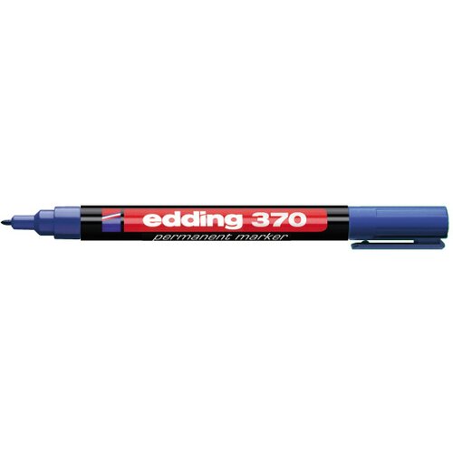 Edding marker permanent 370 1mm, tanji zaobljeni plava Slike
