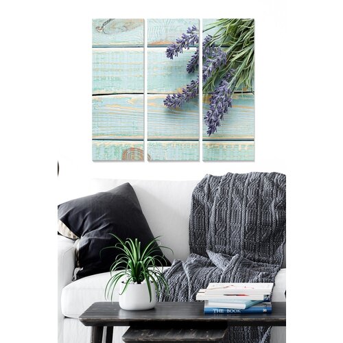 Wallity MDF13373 multicolor decorative mdf painting (3 pieces) Slike