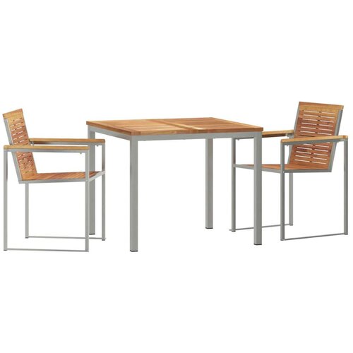 3 kom. set za objedovanje od masivne tikovine  vanjski stol 90x90x74.5 cm od masivne tikovine Cijene