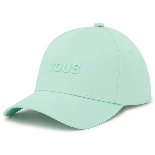 Tous Pamučna kapa sa šiltom boja: tirkizna, bez uzorka