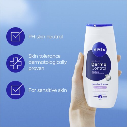 Nivea Derma Control Restore vlažilen gel za prhanje s hialuronsko kislino 250 ml Slike